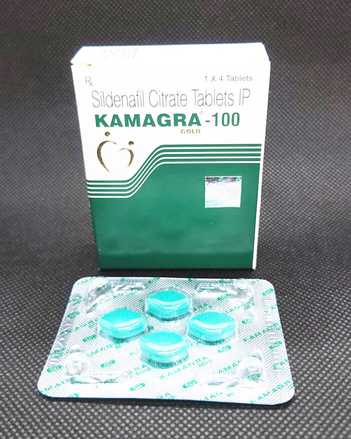 カマグラ100mgの箱と錠剤の画像